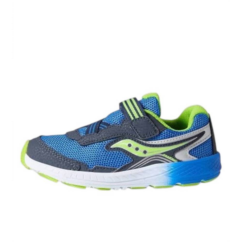 NEW SAUCONY junior boy's ride 10 sneakers in navy/green